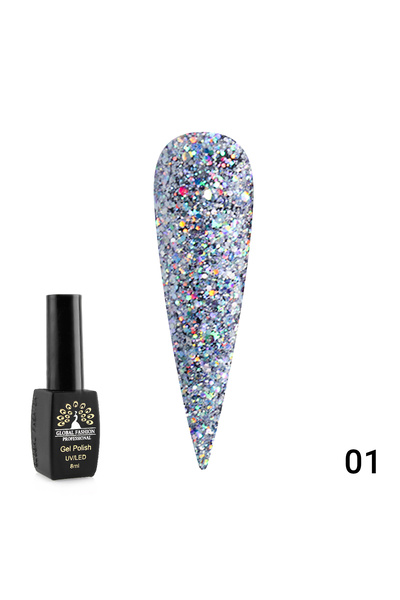 global fashion Oja semipermanenta Diamond Ball 8ml, 001