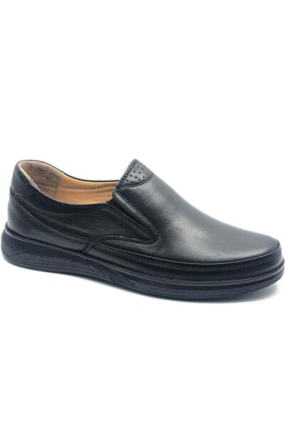 KCMN دروبلاند 986 حذاء رجالي عادي من الجلد الأصلي أسود