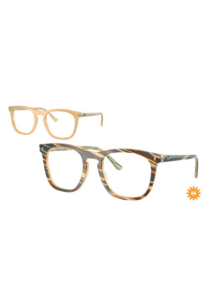 Ray-Ban RX 2210V 8383 51 EKARTMAN GÜNEŞ IŞIĞINDA RENK DEĞİŞTİREN ASETAT MAVİ ...