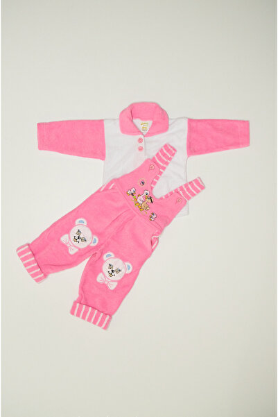 Baby Slon Kids Clup Kışlık havlu 2 li sevimli ayıcık nakışlı düğme kapamalı b...