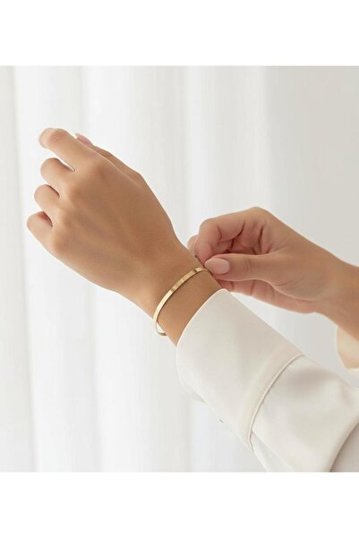 kuyumcu nurettin 3 gr (GRAM) İtalya Ezme Bileklik Künye 14 Ayar Altın