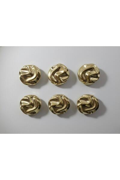 kendim fashion Metal Button 28''- 17.80 mm (Pack of 6)