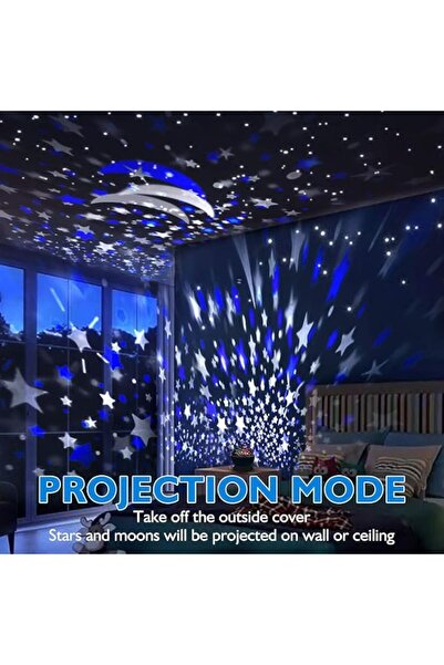 ROONLINE Blue star projector for the bedroom, relaxing effect, timer included...