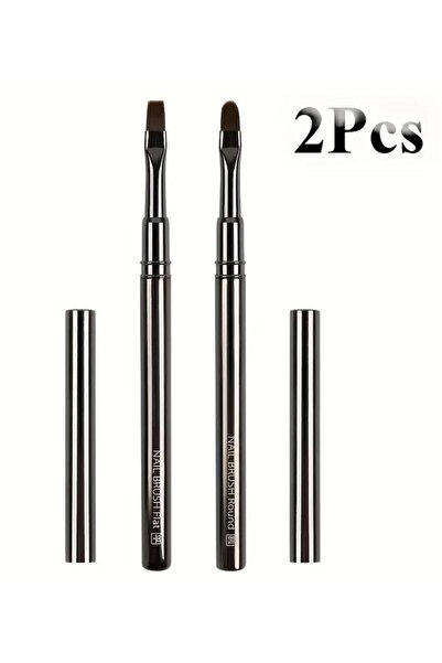 global fashion Global Fashion gel brush set, 2 pcs., oval, straight