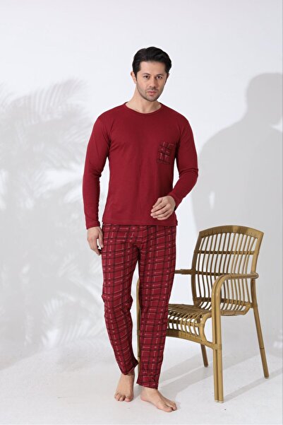 HUBEN Μακρυμάνικο πλεκτό ανδρικό κοστούμι πιτζάμα