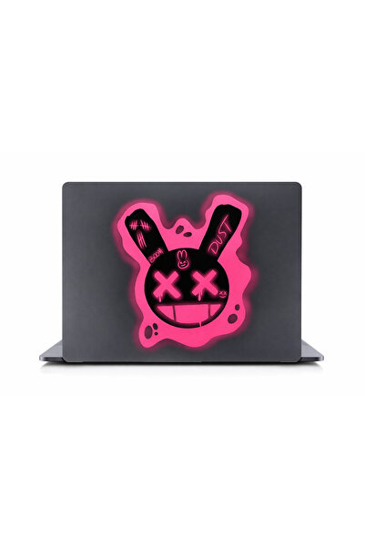 Limitless Design Neon Pink Graffiti Rabbit Sticker |   X-Eyed Street Style De...
