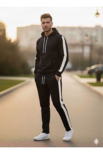 golden toptan Şeritli kışlık eşofman takımı