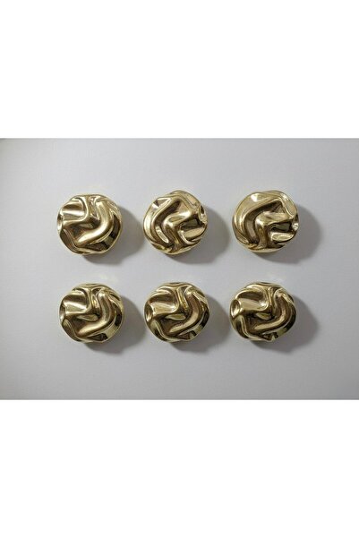 kendim fashion Metal Button 36''- 20.32 mm (Pack of 6)