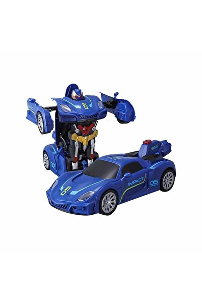 Sunman Transforming Robot Racer Uzaktan Kumandalı Sesli ve Işıklı Robotlar 06544 Mavi