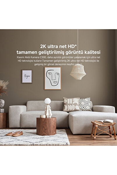 Xiaomi Smart Camera C300 - 360 2K Akıllı Güvenlik Kamera (Xiaomi Türkiye Garantili)