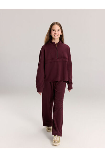 LC Waikiki LCW Kids Сладурана блуза с яка и панталони от тренировъчен костюм ...