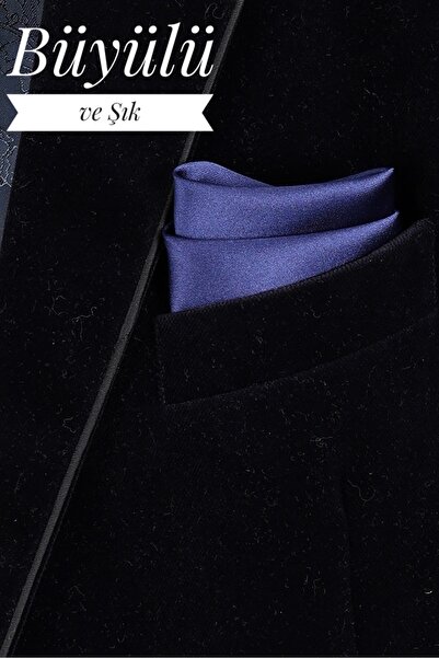 Store Saten Düz Erkek Cep Yaka Mendili Ceket Mendili