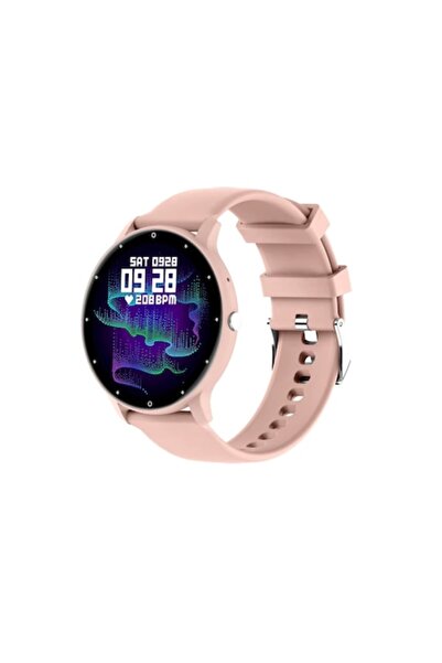 OEM Ceas inteligent rotund roz, compatibil cu iOS/Android