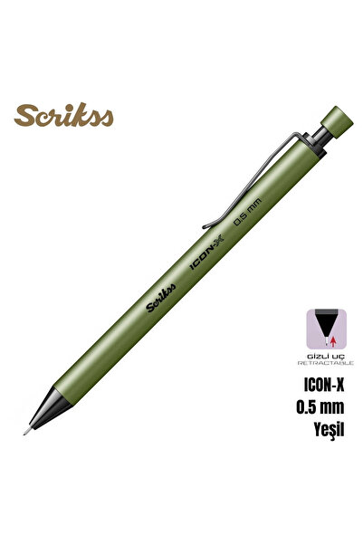 Scrikss قلم متعدد الاستخدامات Icon-X 0.5 ملم أخضر