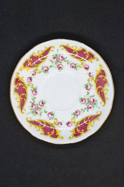 QUEEN ANNE H175 Bone China Red Tea Cup Saucer 14 cm