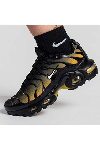 Nike Tn Air Max Plus Black University Gold Kids' Sports Shoes (Blue Sport)