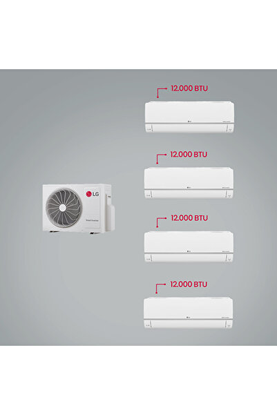 LG 1+4 Multi Sistem / 12+12+12+12 İç Üniteler ve 1 Adet Dış Ünite / Al Thinq Wi-Fi Kontrolü