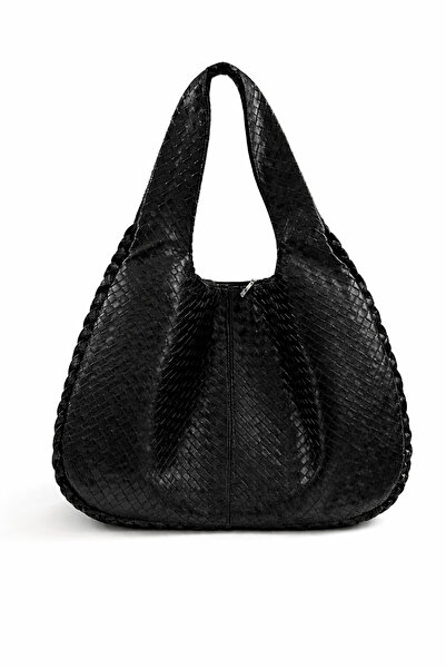 FHD BAGS Kadın Örgü Desenli Büyük Omuz Çantası – Geniş Hacimli, Günlük ve Şık...