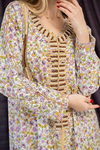 AFandina جلابية فاخرة بتطريز مميزSM - 20