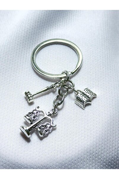 anahtarlık evreni Lawyer Keychain, Silver Gavel and Scales of Justice Silver ...