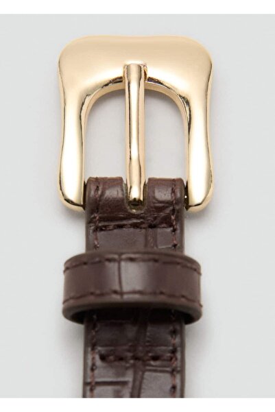 MANGO Woman Timsah derisi görünümlü kemer