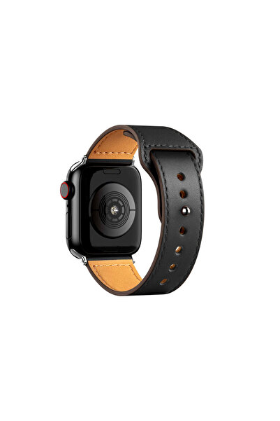 NewFace Apple watch 42mm kr415 luaz leather band - black