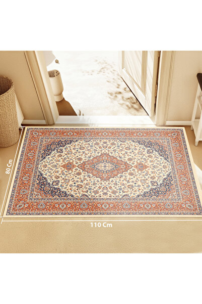 Home Soul سجادة أرضية كلاسيكية بنقوش فارسية تقليدية - مقاس 80×110 سم