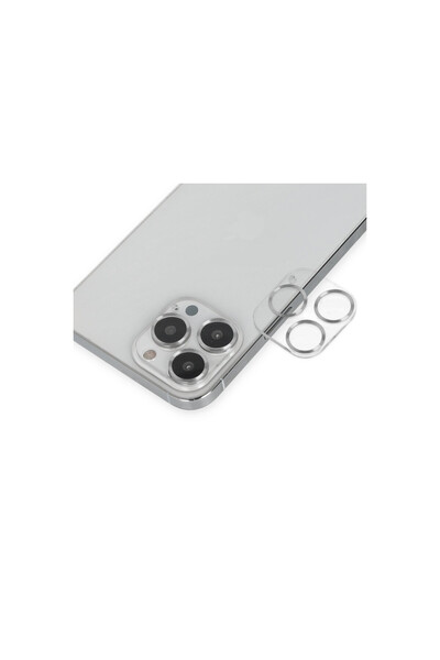 NewFace عدسة كاميرا معدنية لهاتف آيفون 14 برو ماكس - فضي