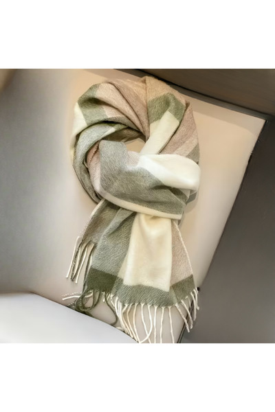 VELORA PRIVE -UNISEX %100 KAŞMİR EKOSELİ ŞIK KALİTELİ ÖRME ŞAL-ATKI 60X200 CM