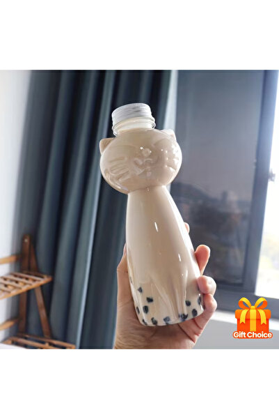 Barbarosshop Şeffaf Süt Şişesi Soğuk Kahve Şişesi Su Şişesi