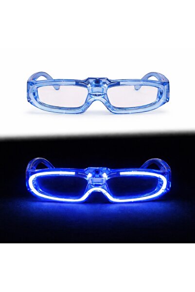 Lunaev نظارات الحفلات المضيئة باللون الأزرق LED مع 3 أوضاع - نظارات الترفيه ا...
