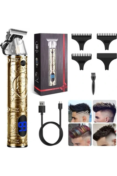 Go İthalat ماكينة حلاقة بشاشة LCD لتشذيب شعر اللحية XYY-919 (5250)