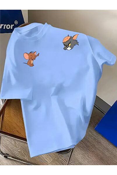 oneagılyazı Tom & Jerry Old Cartoon Printed T-Shirt
