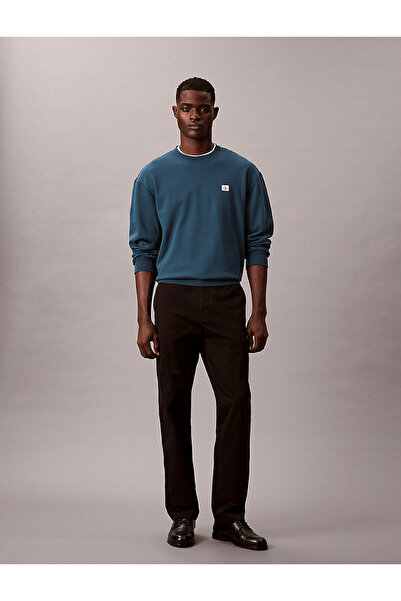 Calvin Klein Erkek LS Terry Badge Sweatshirt
