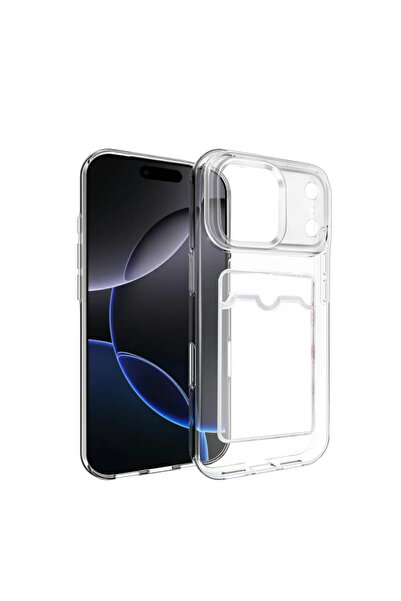 NewFace غطاء آيفون 17 برو من أبل - سيليكون شفاف - شفاف