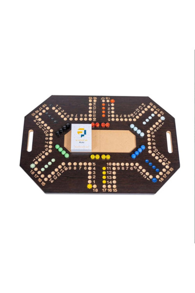 GAGATR Exclusive Luxury Wooden Jacaro Game for 6 Players - Brown (Foldable, Classic Design)