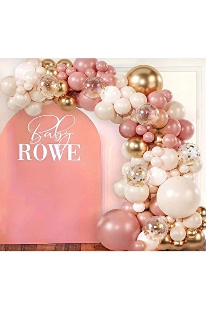 Kalisan Retro rosewood gold krom pink blush balon zinciri 100 lü