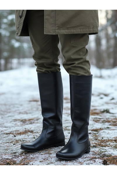 Selim Kundura %100 Deri Çarşamba Erkek Çizme Bot Nuilit Tabanlı