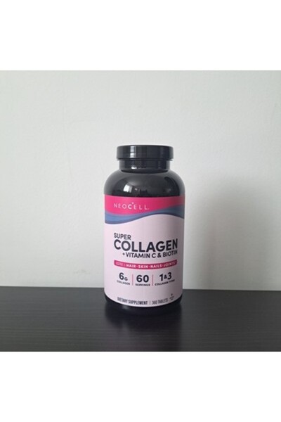 Neocell سوبر كولاجين + فيتامين سي + بيوتين، 360 قرصًا (تكفي لمدة 60 يومًا)