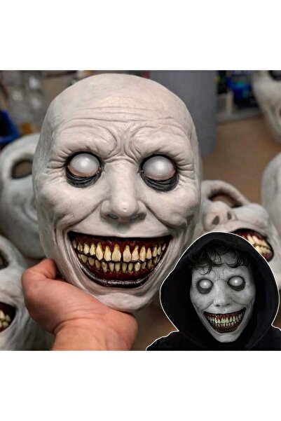 Go İthalat Horror Mask with Grim Grinning Dull Eyes Effect 22X18 cm (5332)