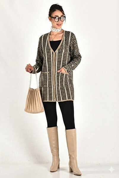 onno style woman Kazayagi Pattern Colorful Classic Knitwear Jacket