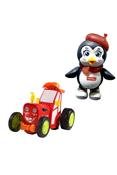 OEM Pinguin dansator,muzical,efecte sonore/luminoase,20 cm,03 ani + Jucarie t...