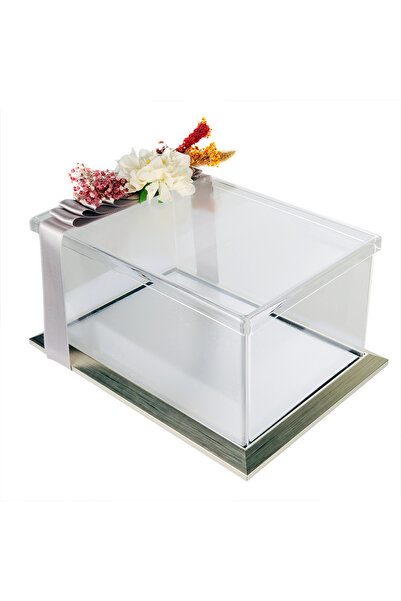 mixefor Şeffaf Pleksi Söz Nişan Hediye Kutusu Ölçü 35cmx 25cmx 20cm Özel Gün ...