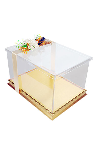 mixefor Dekoratif Pleksi Hediye Kutusu Ölçü 35cmx25cmx20cm Söz Nişan Bohça Ku...