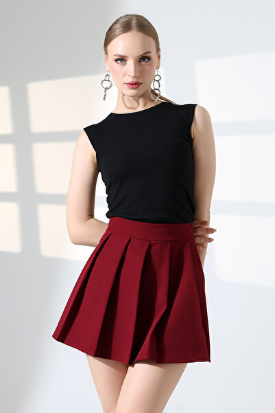 lubiti Πλισέ σορτς φούστα με κλείσιμο με φερμουάρ