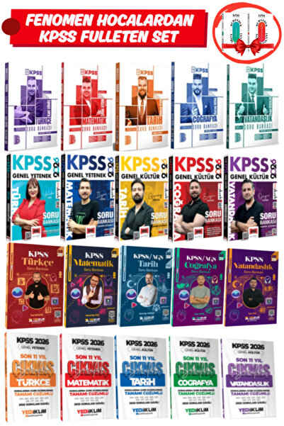 Yediiklim Yayınları 2026 KPSS Fenomen Hocalardan KPSS Fulleten Tüm Dersler So...