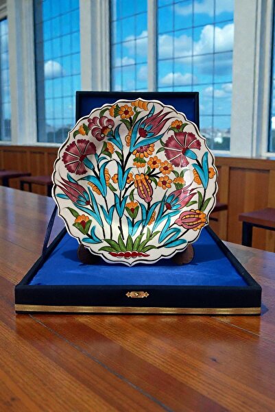 STORESZA Kadife Kutulu El Yapımı 25Cm Özel Samur İşçiliği Pembe Turkuaz Turun...