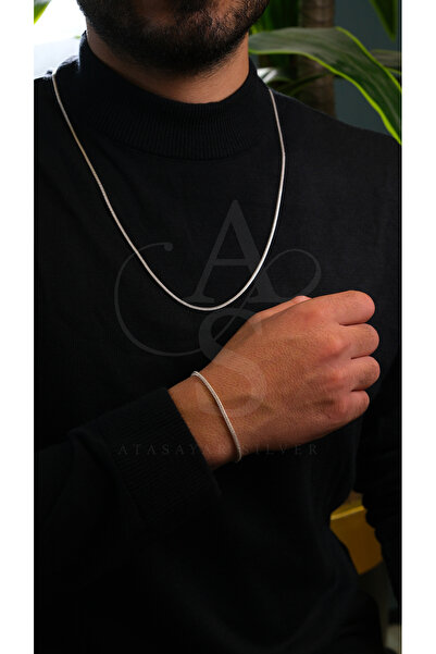 carrot silver SEVGİLİLER GÜNÜ HEDİYESİ- 925 AYAR 2 MM TİLKİ KUYRUĞU KOLYE- Bİ...