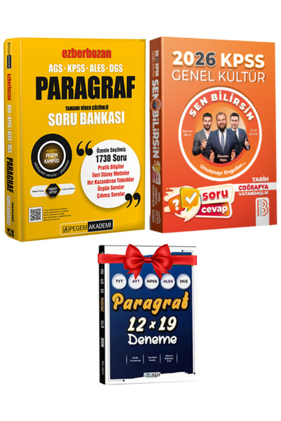 Pegem Akademi Yayıncılık Benim Hocam Yayınları 2026 KPSS Sen Bilirsin Soru Ce...