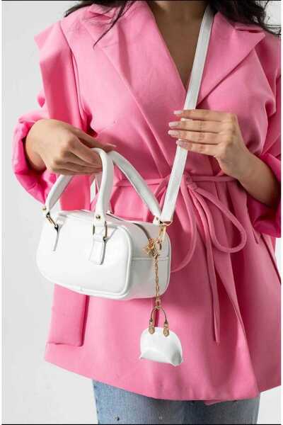 ÖZÜM TAKI Women's Hand and Shoulder Bag White